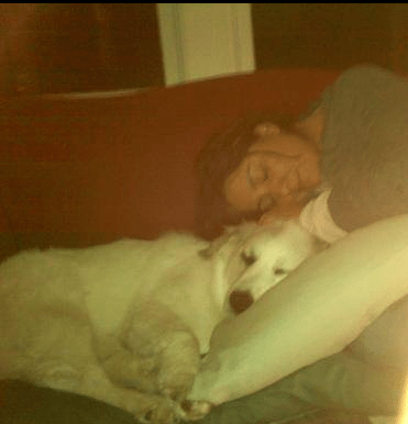 Kar and Frannie enjoying at nap at Grammie Allard's. (2011)